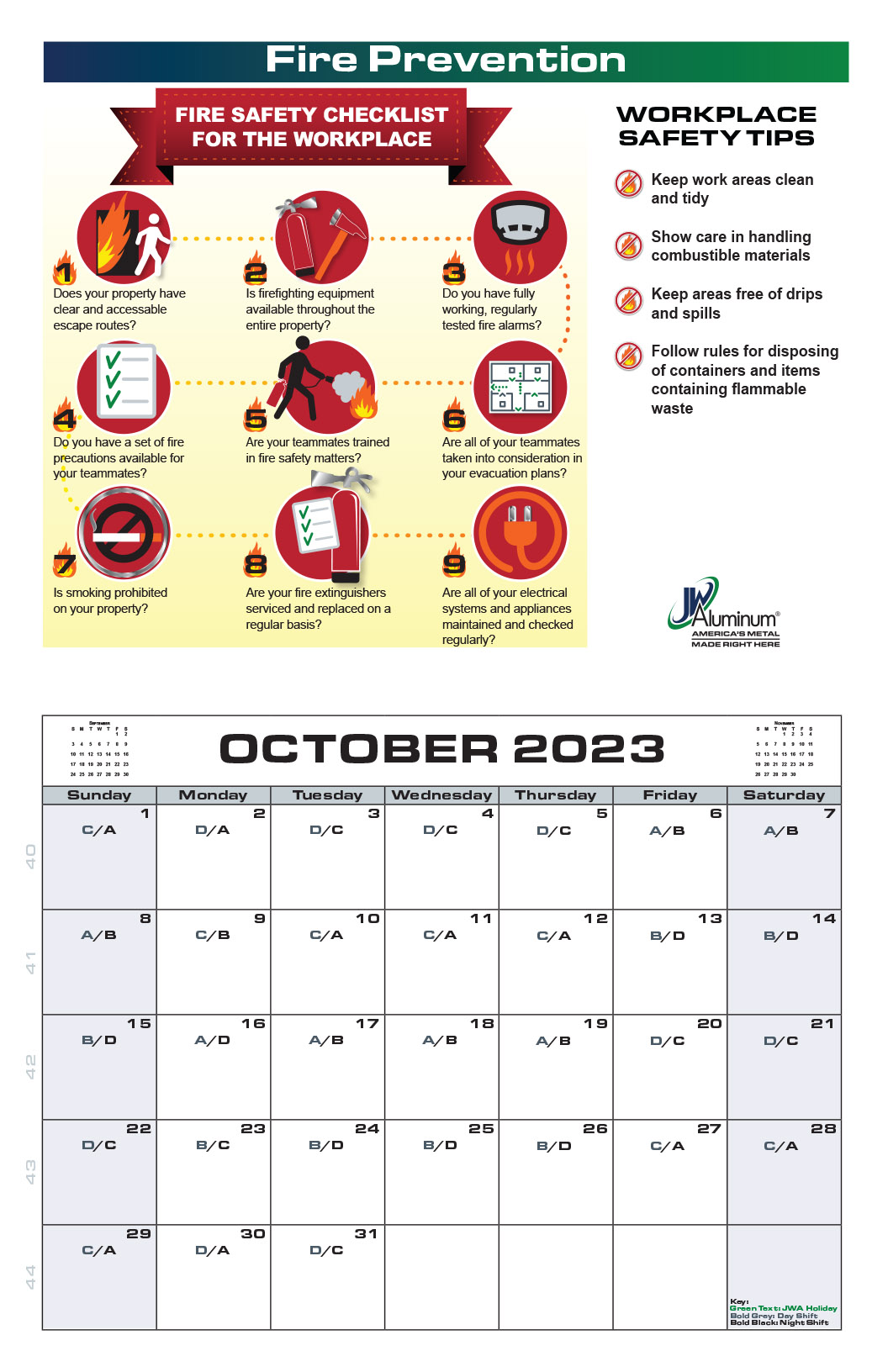 Safety Calendar
